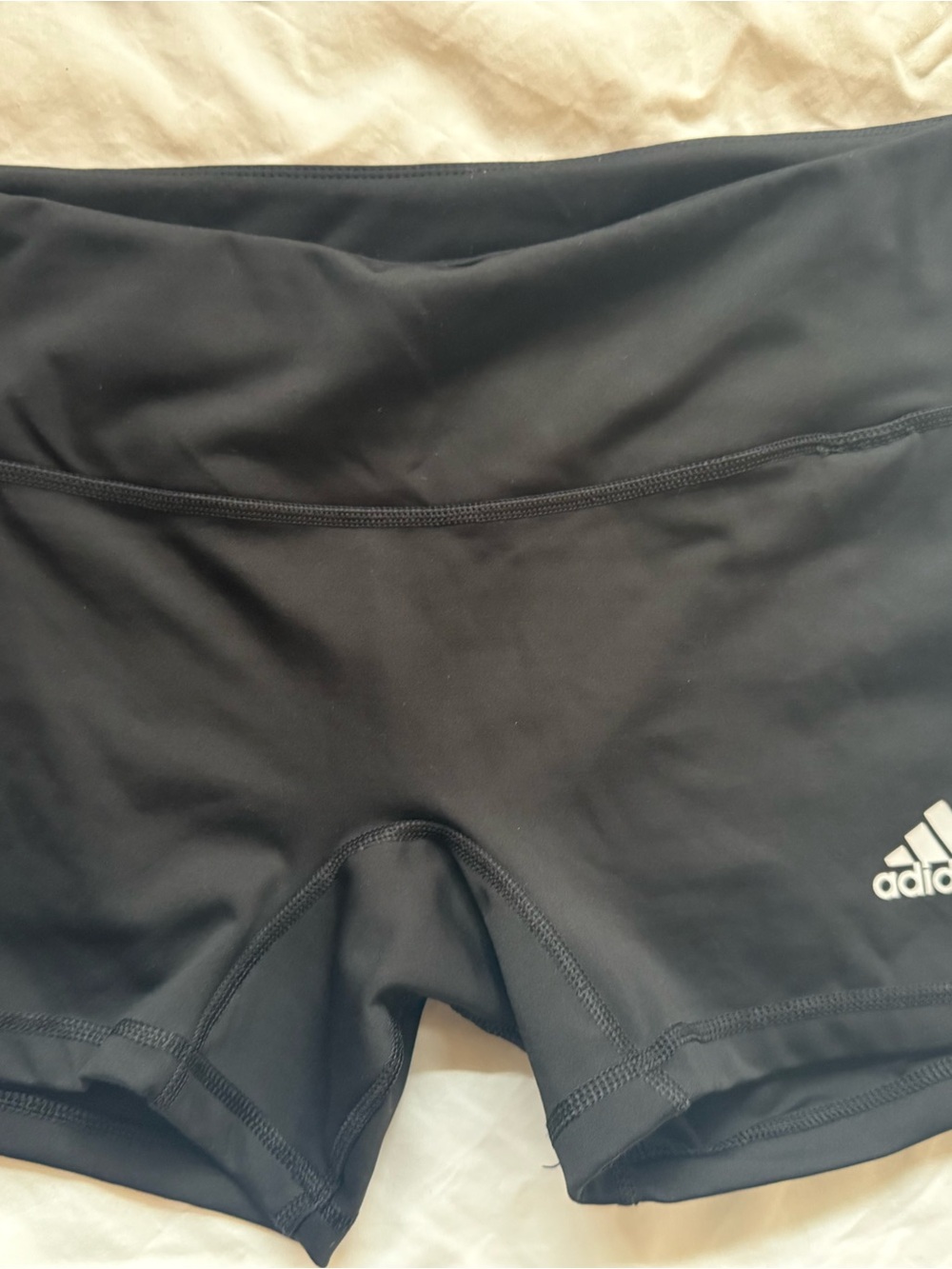 adidas Black Women's Bike Shorts with Logo